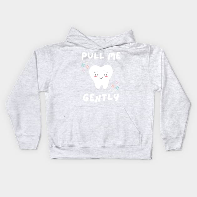 Pull me Gently Cute Cartoon Art Kids Hoodie by RenataCacaoPhotography